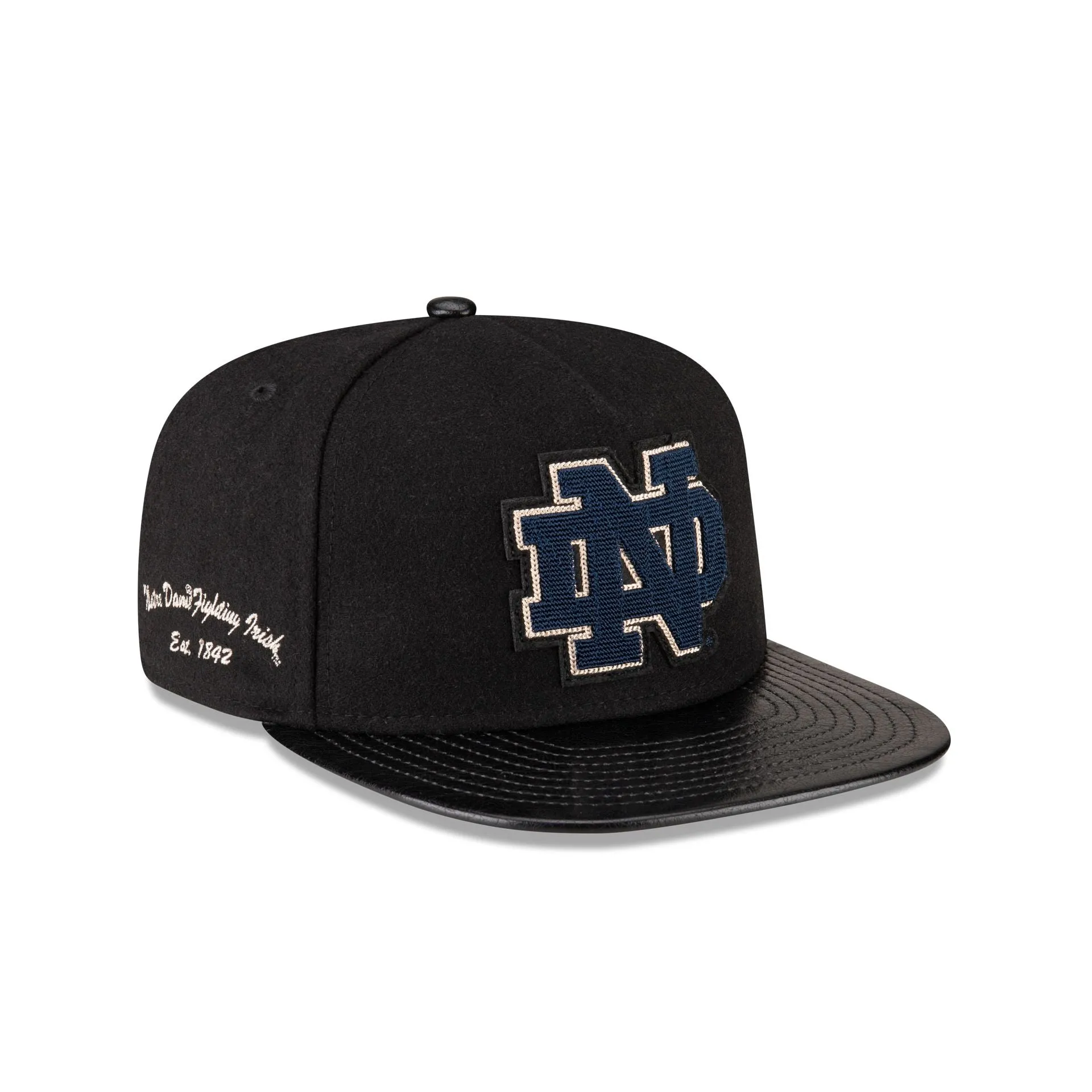 Notre Dame Fighting Irish Wool Letterman 9FIFTY A-Frame Snapback Hat sold by New Era