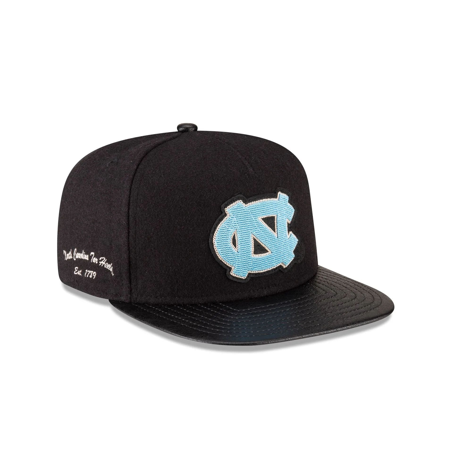 North Carolina Tar Heels Wool Letterman 9FIFTY A-Frame Snapback Hat sold by New Era