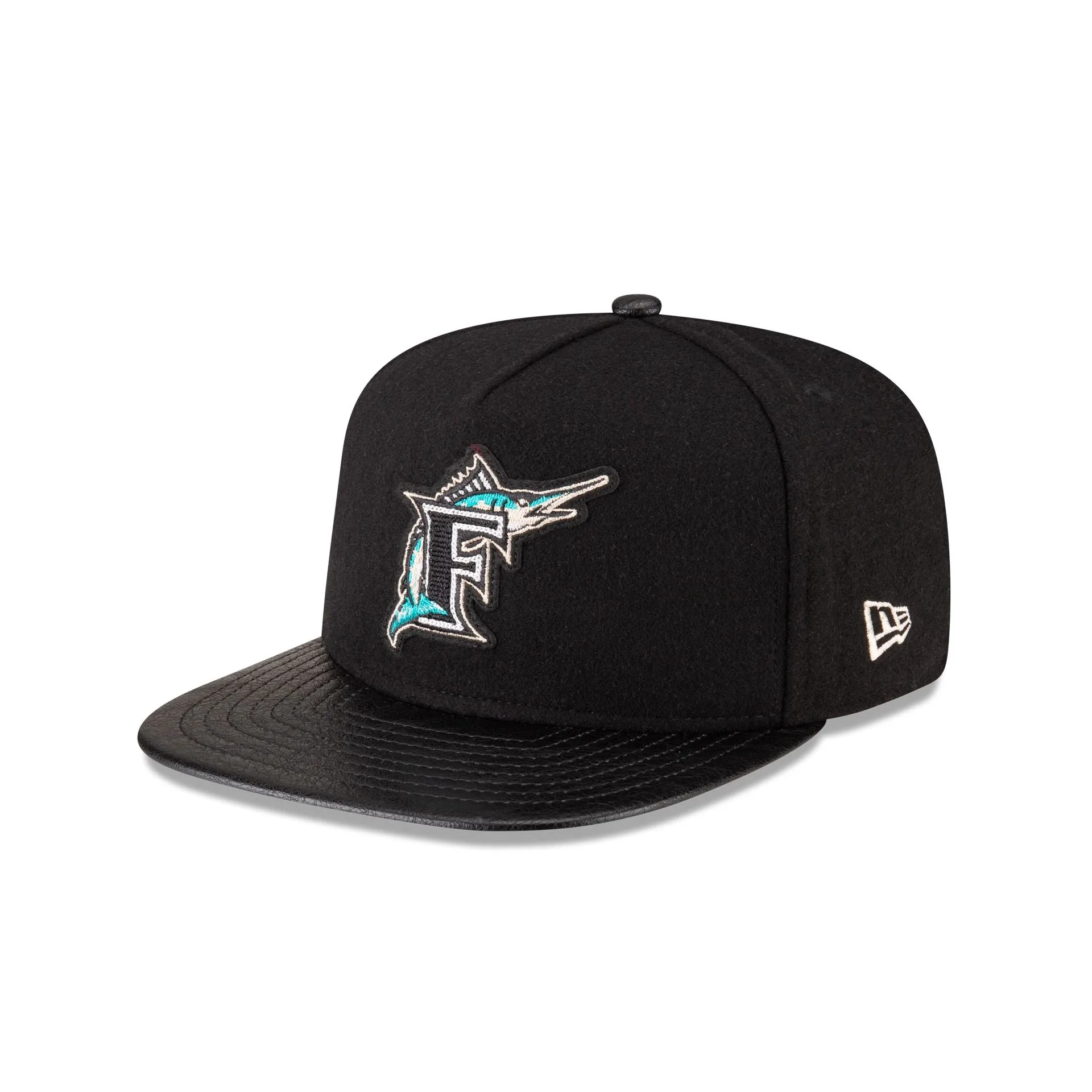 Miami Marlins Wool Letterman 9FIFTY A-Frame Snapback Hat sold by New Era product image thumbnail 3