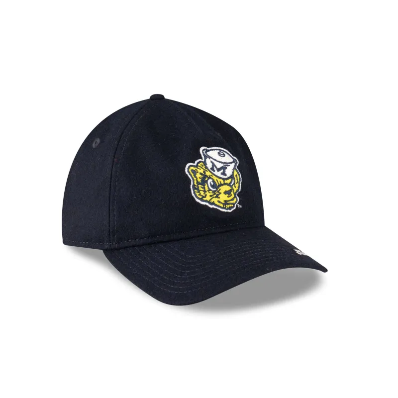 Michigan Wolverines College Vault Wool Letterman 9TWENTY A-Frame Adjustable Hat Adjustable Hat sold by New Era