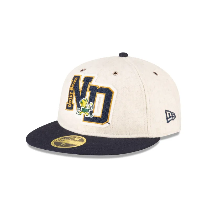 Notre Dame Fighting Irish College Vault Wool Letterman Retro Crown 59FIFTY Fitted Hat sold by New Era
