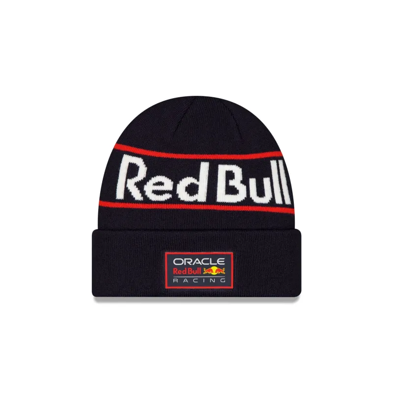 Oracle Red Bull Racing Wordmark Cuff Knit Beanie made by New Era