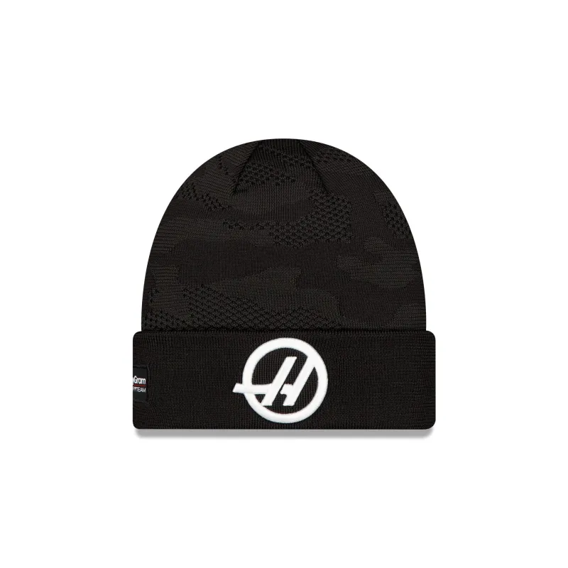 MoneyGram Haas F1 Team Camo Cuff Knit Beanie made by New Era