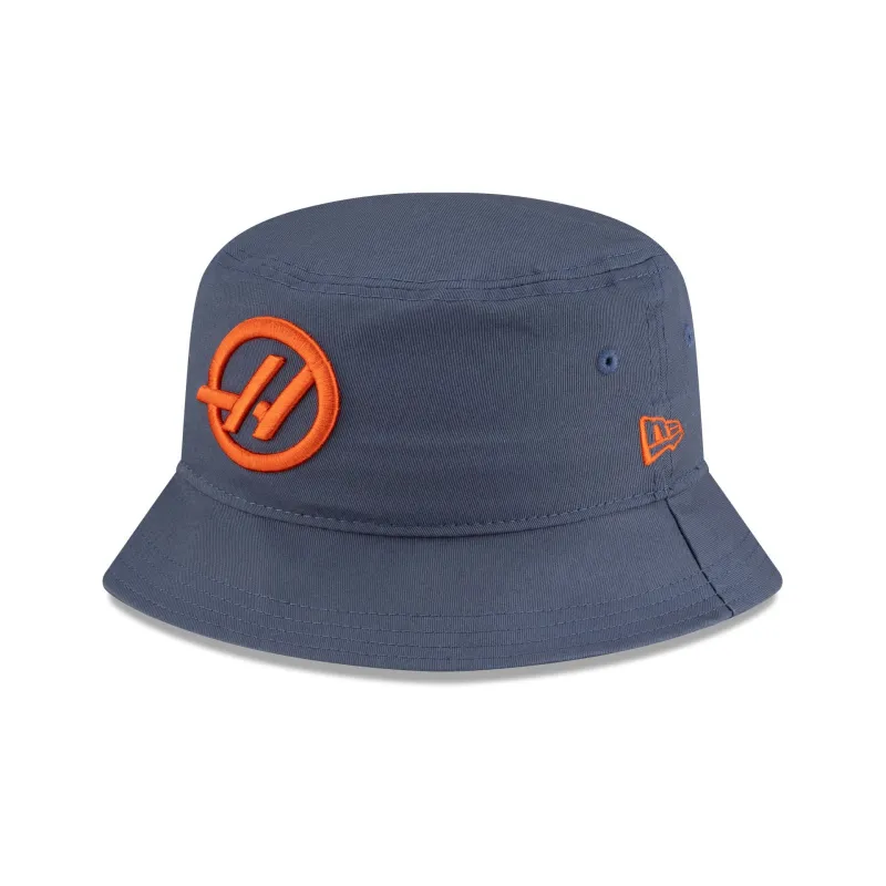 MoneyGram Haas F1 Team Tapered Indigo Bucket Hat sold by New Era
