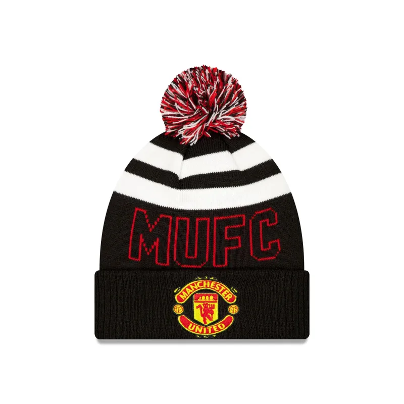 Manchester United FC Black Sport Pom Knit Hat sold by New Era