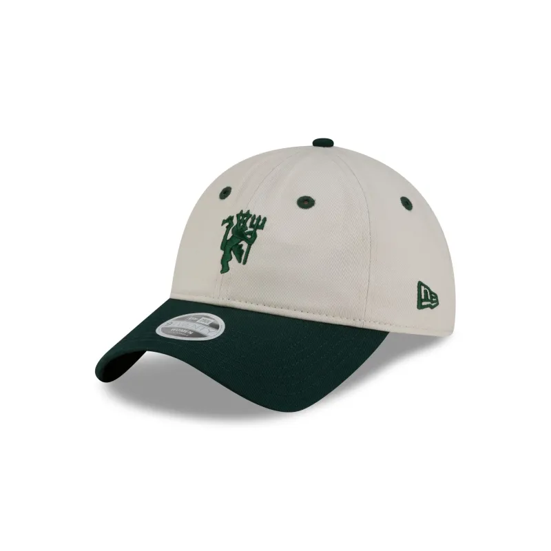 Manchester United FC Ivory Dark Women's Green 9TWENTY Adjustable Hat made by New Era