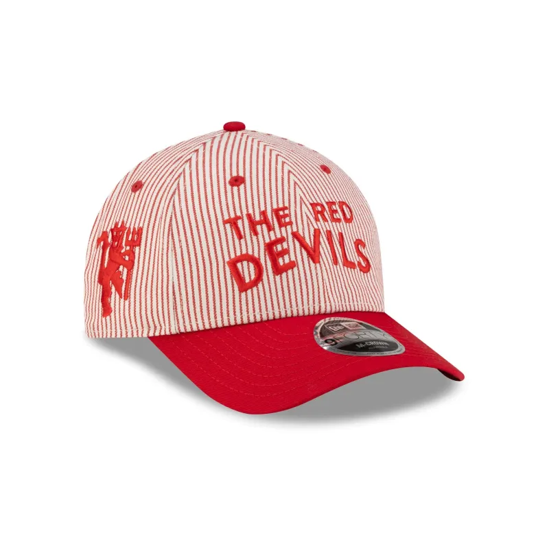 Manchester United FC Pinstripe 9FORTY M-Crown Snapback Hat sold by New Era