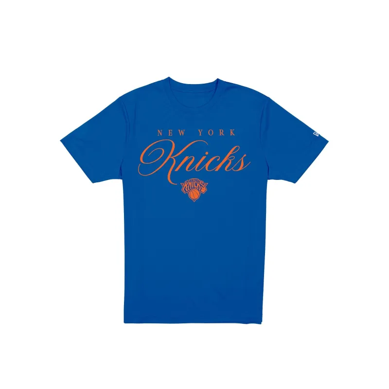 New York Knicks 2025 NBA Playoff Blue T-Shirt sold by New Era