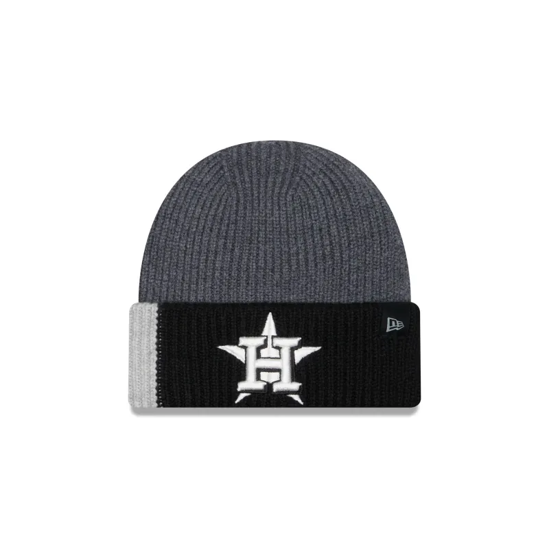 Houston Astros Merino Wool Color Block Cuff Knit Hat sold by New Era