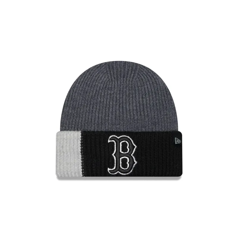 Boston Red Sox Merino Wool Color Block Cuff Knit Hat sold by New Era