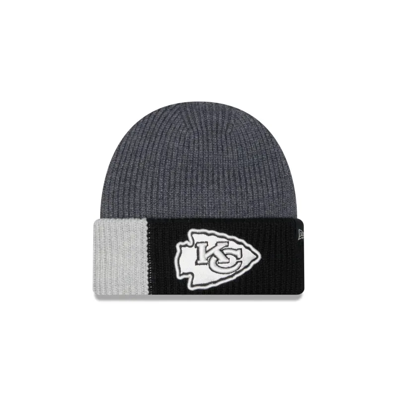 Kansas City Chiefs Merino Wool Color Block Cuff Knit Hat sold by New Era