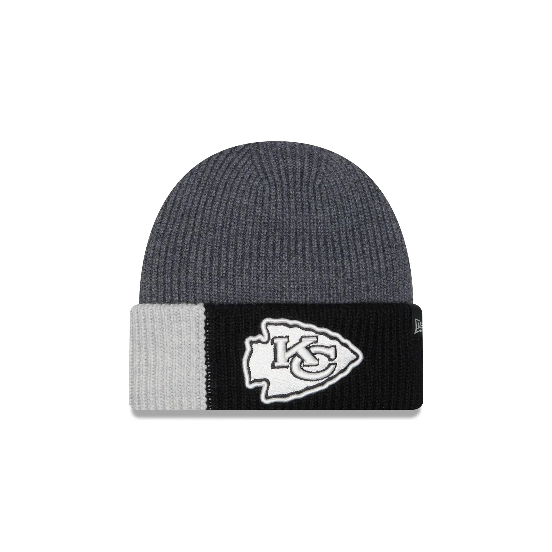 Kansas City Chiefs Merino Wool Color Block Cuff Knit Hat sold by New Era