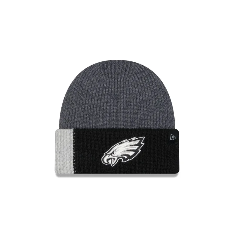Philadelphia Eagles Merino Wool Color Block Cuff Knit Hat sold by New Era