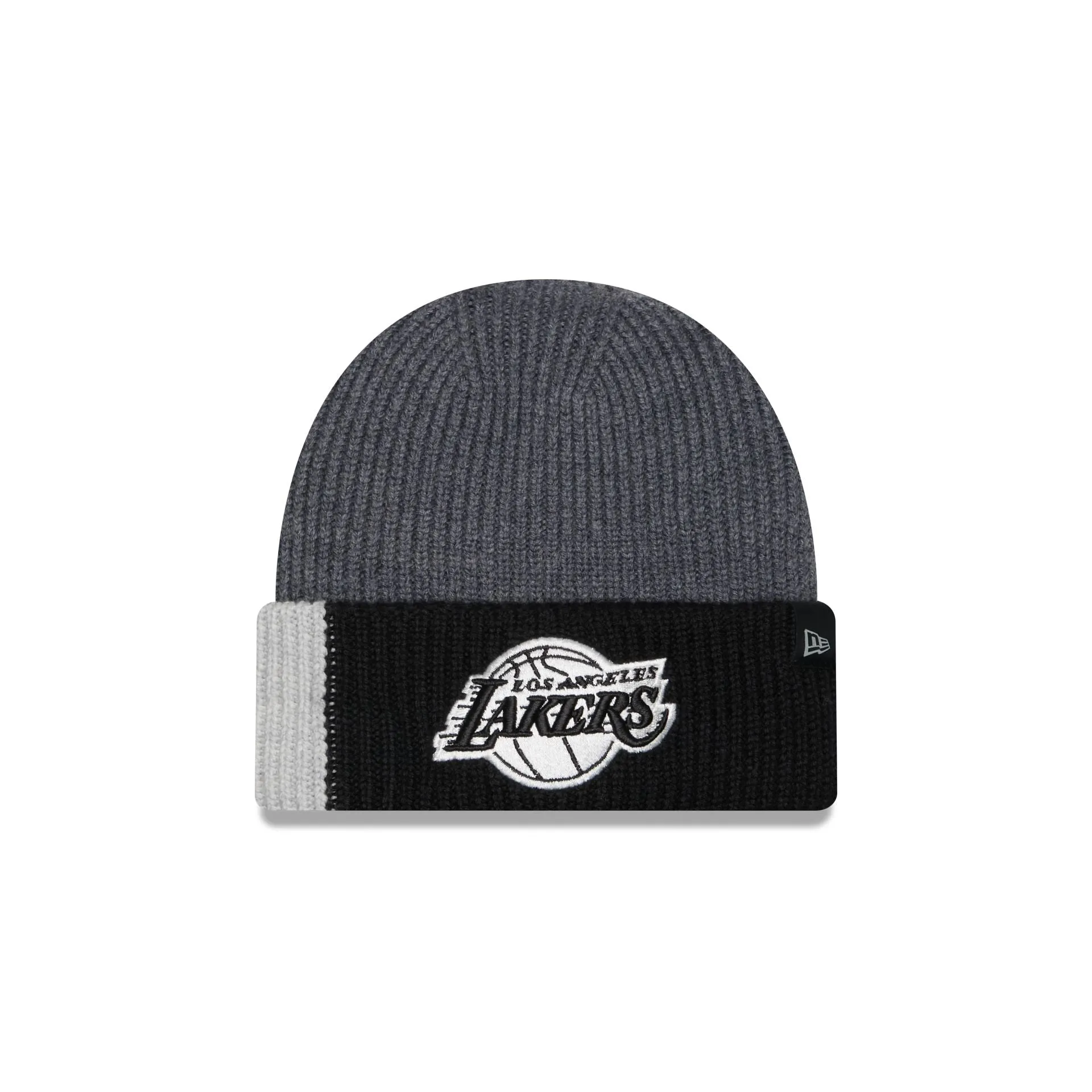 Los Angeles Lakers Merino Wool Color Block Cuff Knit Hat sold by New Era