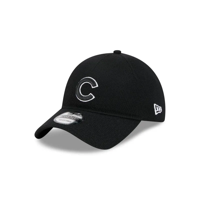 Chicago Cubs Merino Wool Black 9TWENTY Adjustable Hat sold by New Era