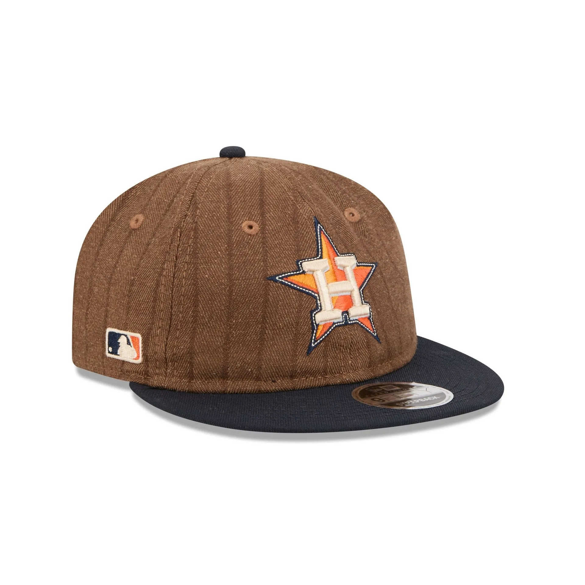 Houston Astros Three Looms Wool Pinstripe Retro Crown 9FIFTY Adjustable Hat sold by New Era