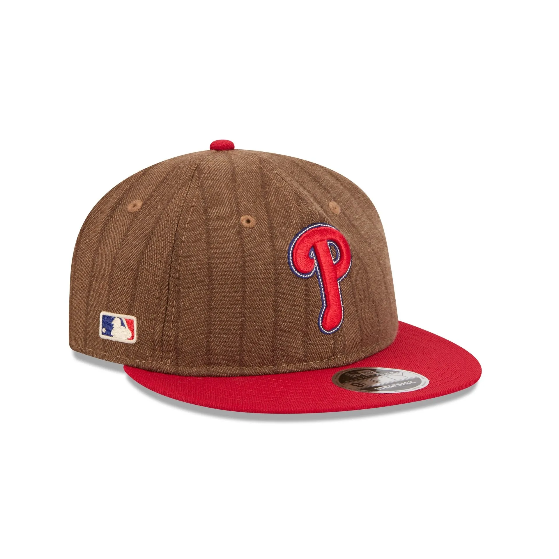 Philadelphia Phillies Three Looms Wool Pinstripe Retro Crown 9FIFTY Adjustable Hat sold by New Era