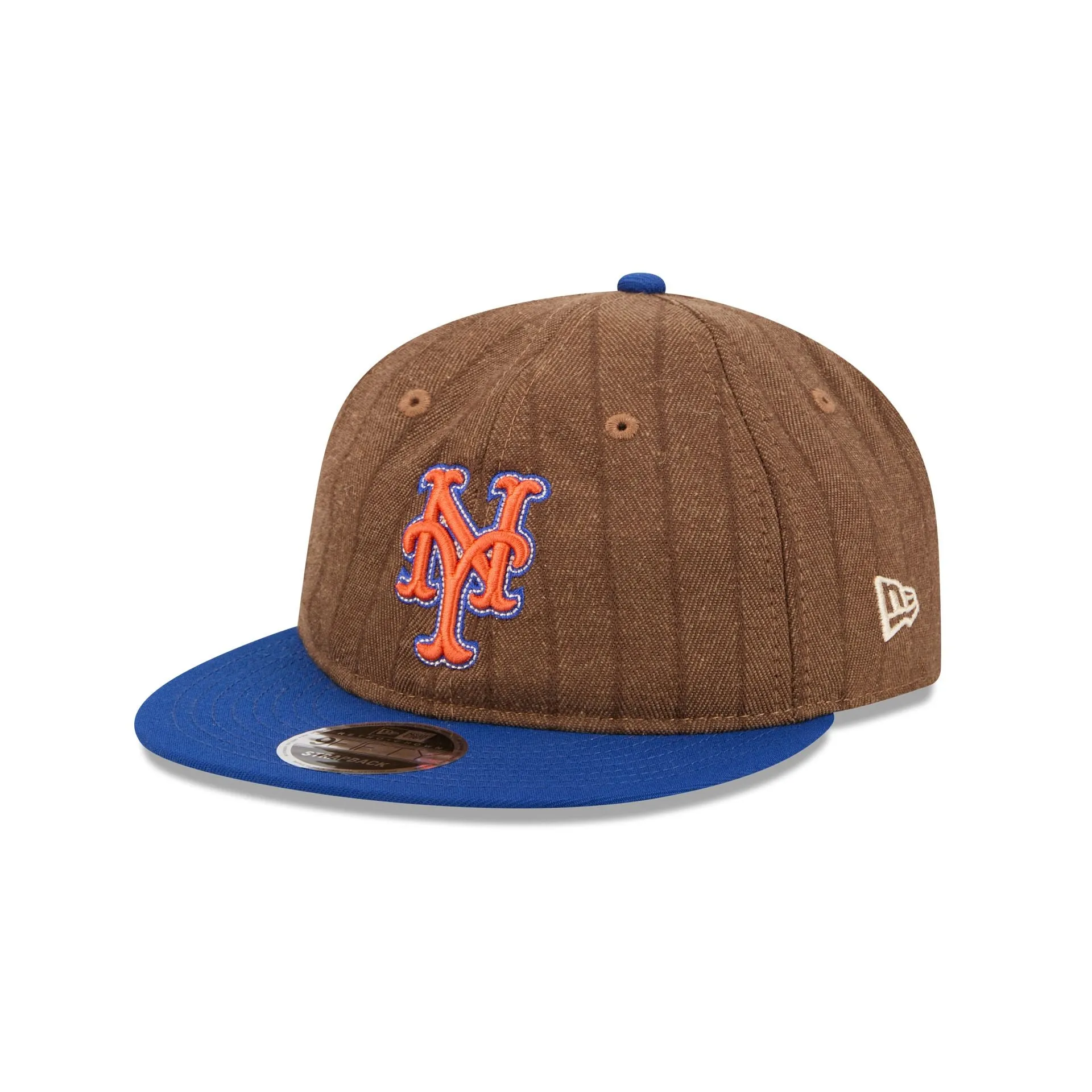 New York Mets Three Looms Wool Pinstripe Retro Crown 9FIFTY Adjustable Hat sold by New Era product image thumbnail 3
