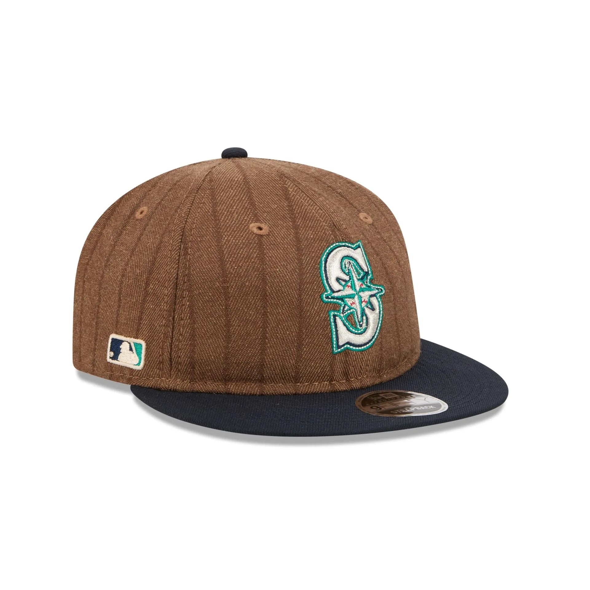 Seattle Mariners Three Looms Wool Pinstripe Retro Crown 9FIFTY Adjustable Hat sold by New Era
