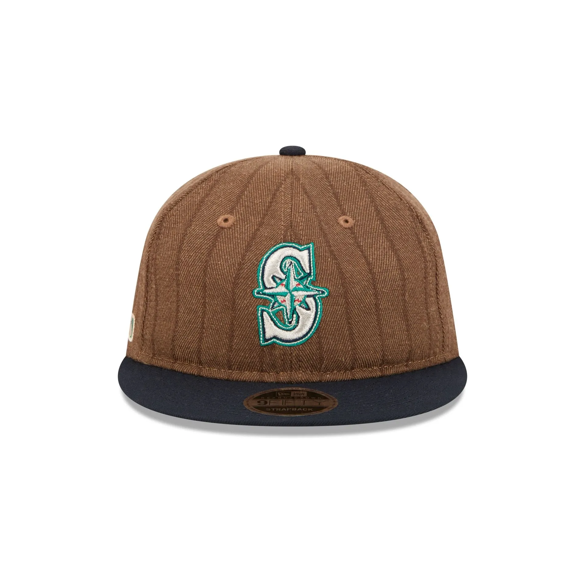 Seattle Mariners Three Looms Wool Pinstripe Retro Crown 9FIFTY Adjustable Hat sold by New Era product image thumbnail 2