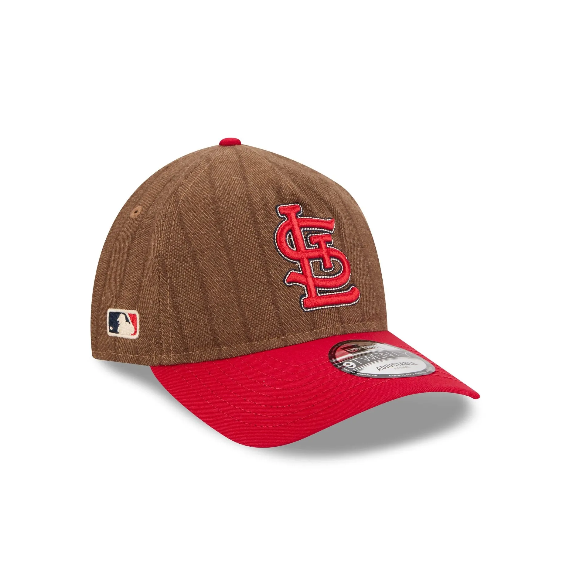 St. Louis Cardinals Three Looms Wool Pinstripe 9TWENTY A-Frame Adjustable Hat sold by New Era