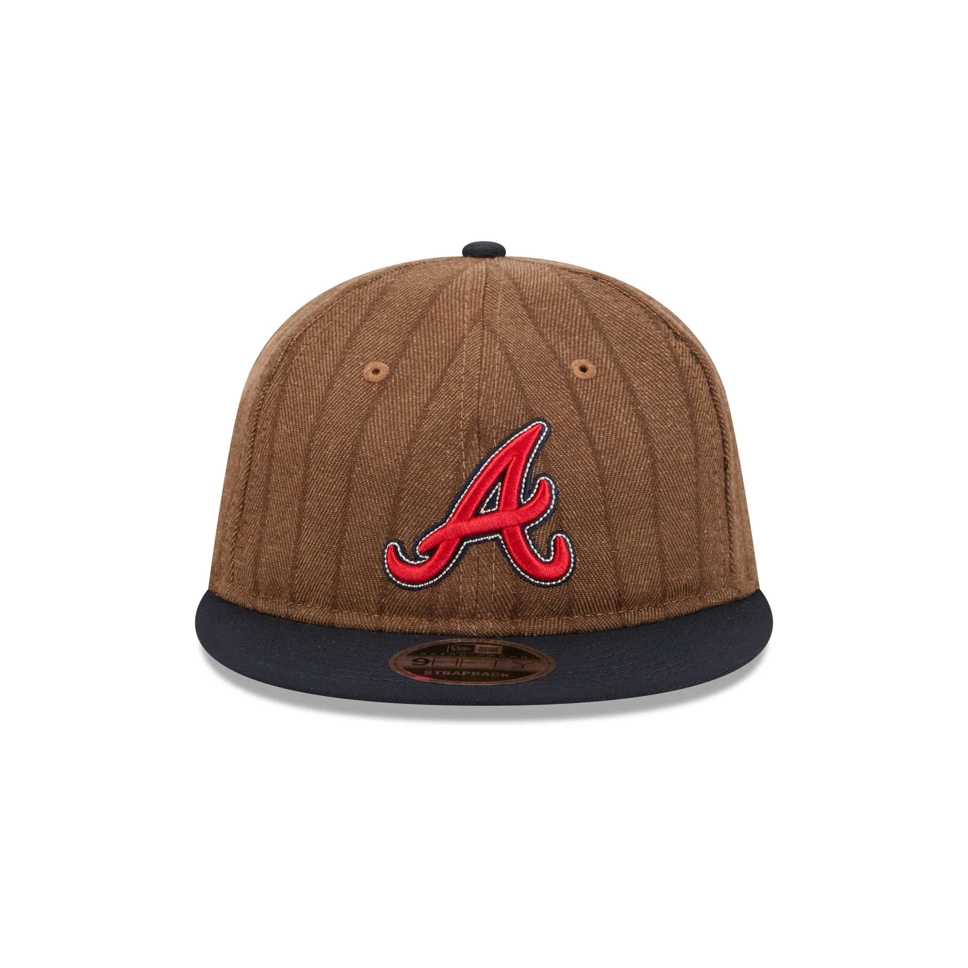 Atlanta Braves Three Looms Wool Pinstripe Retro Crown 9FIFTY Adjustable Hat sold by New Era product image thumbnail 2