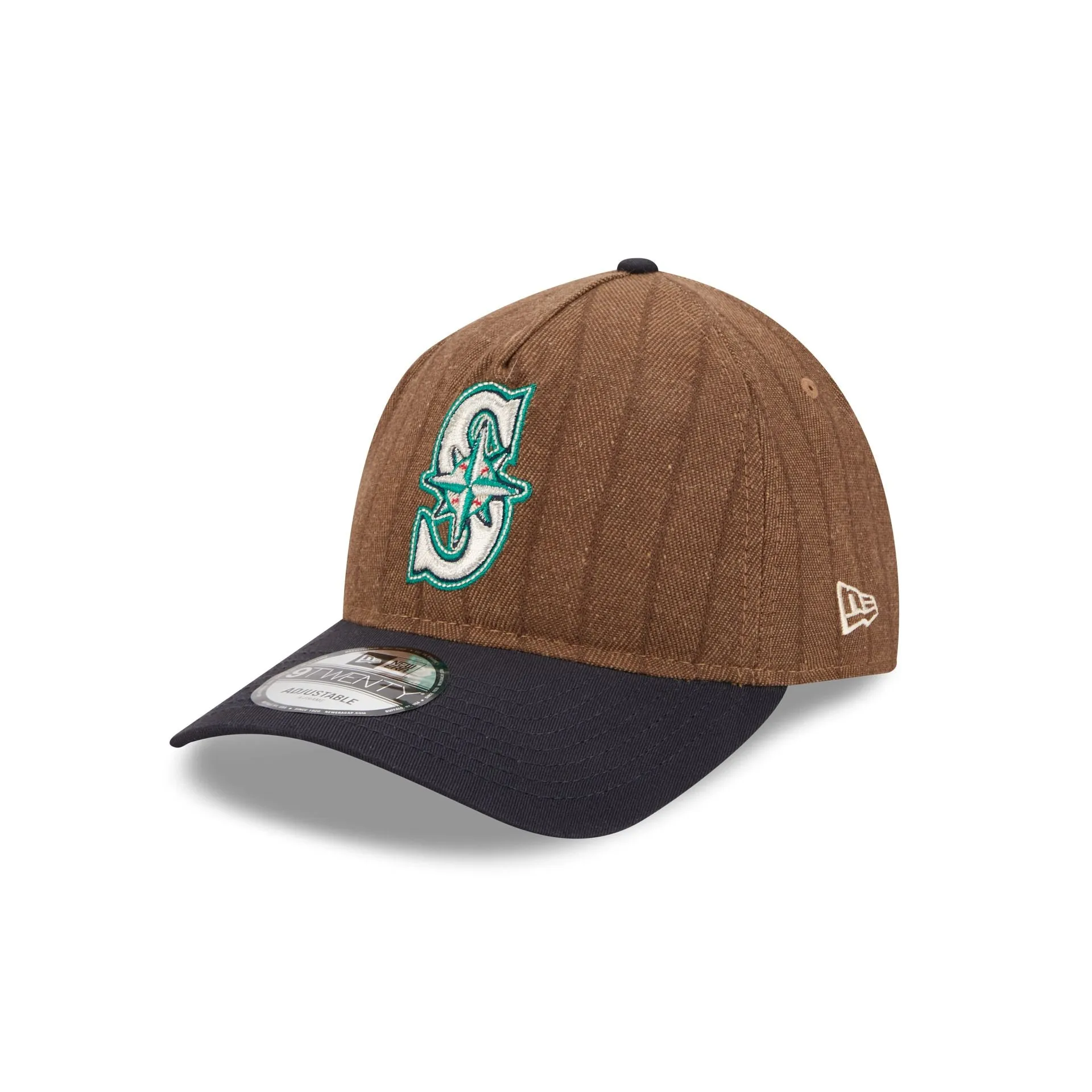 Seattle Mariners Three Looms Wool Pinstripe 9TWENTY A-Frame Adjustable Hat sold by New Era product image thumbnail 3
