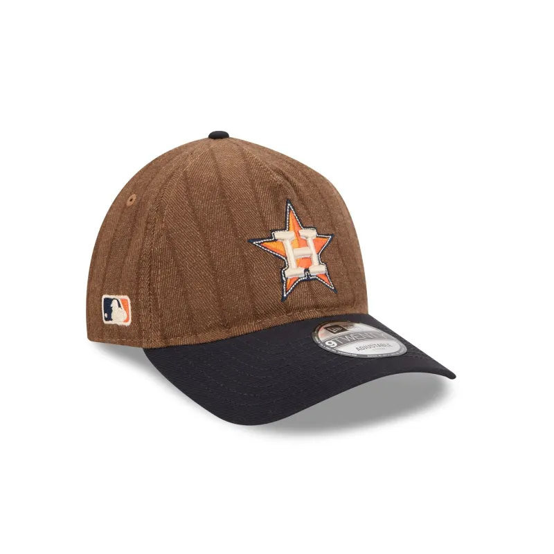 Houston Astros Three Looms Wool Pinstripe 9TWENTY A-Frame Adjustable Hat sold by New Era