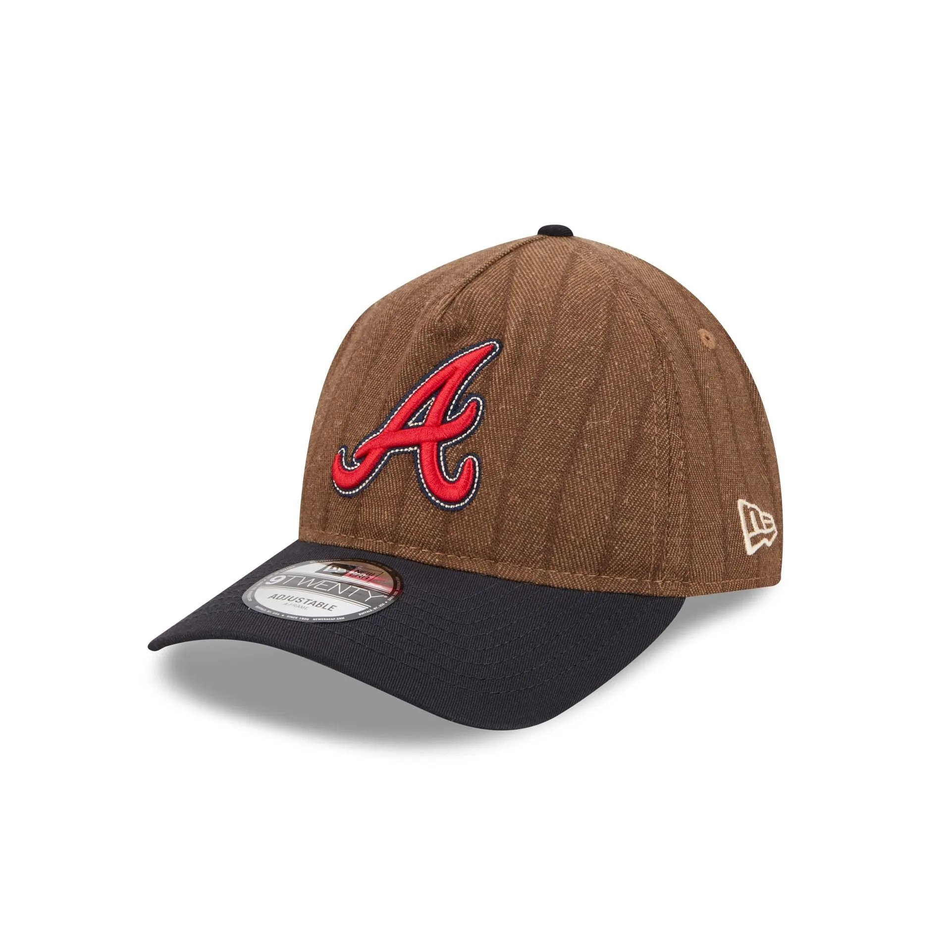 Atlanta Braves Three Looms Wool Pinstripe 9TWENTY A-Frame Adjustable Hat sold by New Era product image thumbnail 3