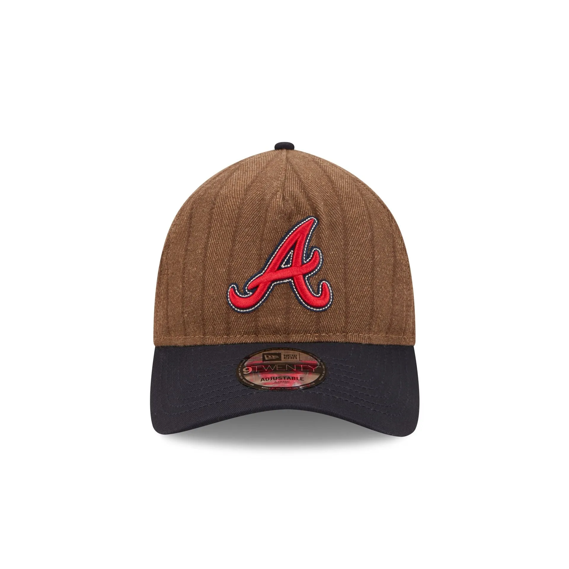 Atlanta Braves Three Looms Wool Pinstripe 9TWENTY A-Frame Adjustable Hat sold by New Era product image thumbnail 2