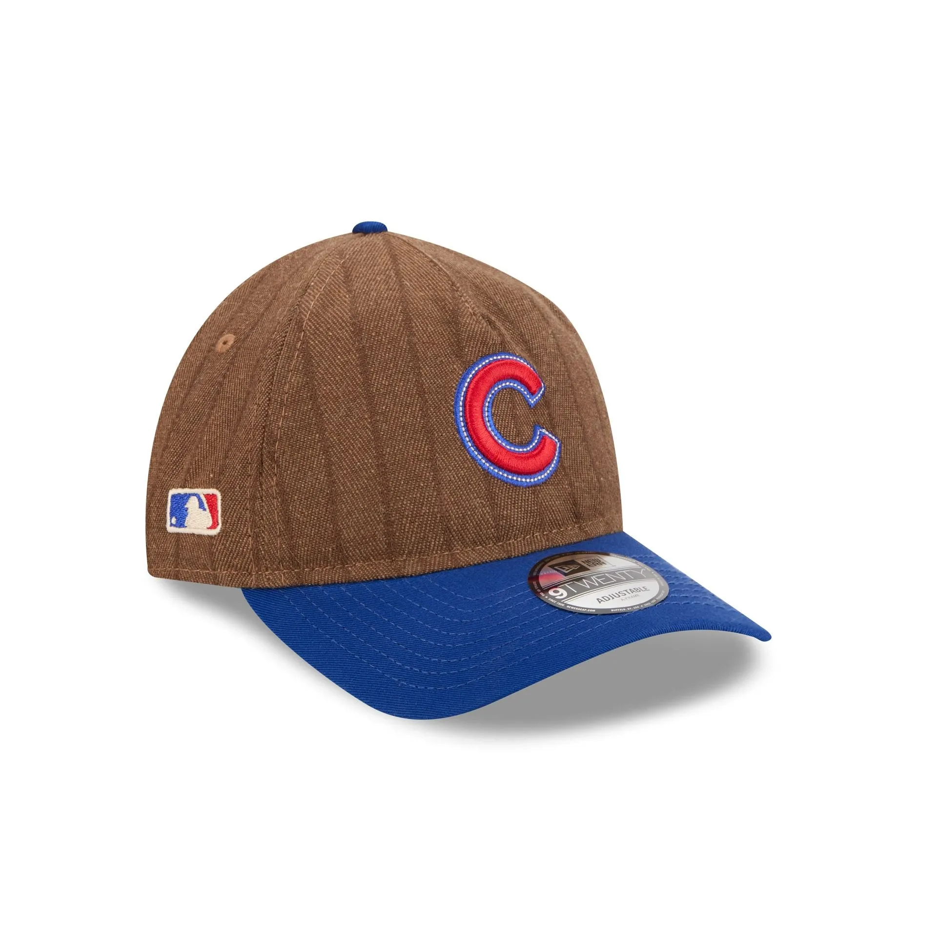 Chicago Cubs Three Looms Wool Pinstripe 9TWENTY A-Frame Adjustable Hat sold by New Era