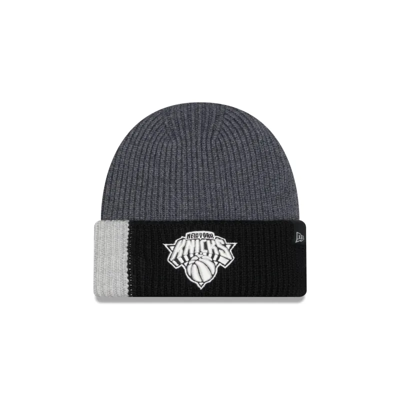 New York Knicks Merino Wool Color Block Cuff Knit Hat sold by New Era
