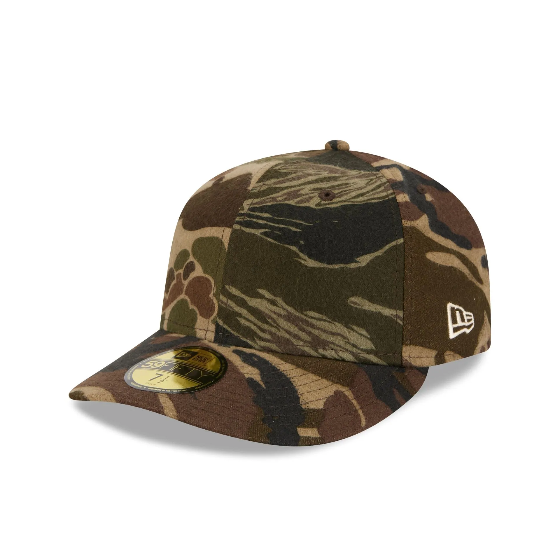 New Era Cap Three Looms Wool Woodland Camo 59FIFTY Fitted Hat sold by New Era