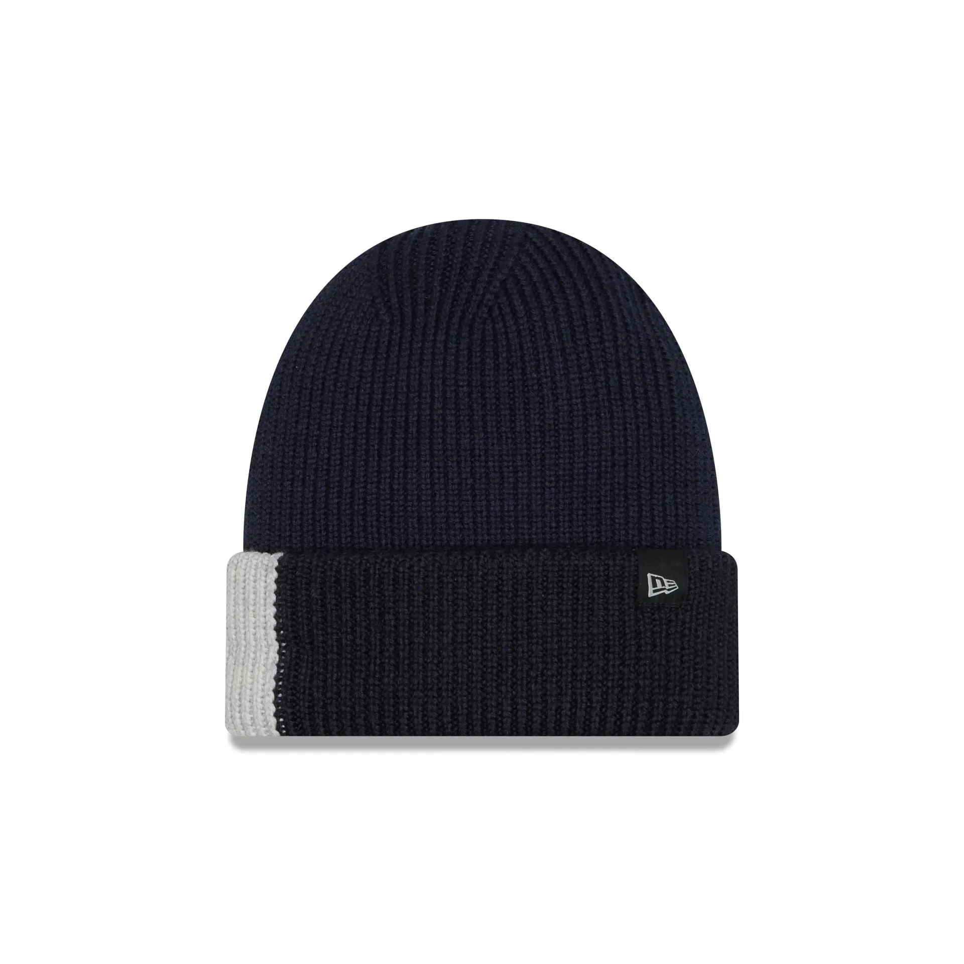 New Era Cap Merino Wool Color Block Navy Cuff Knit Hat sold by New Era