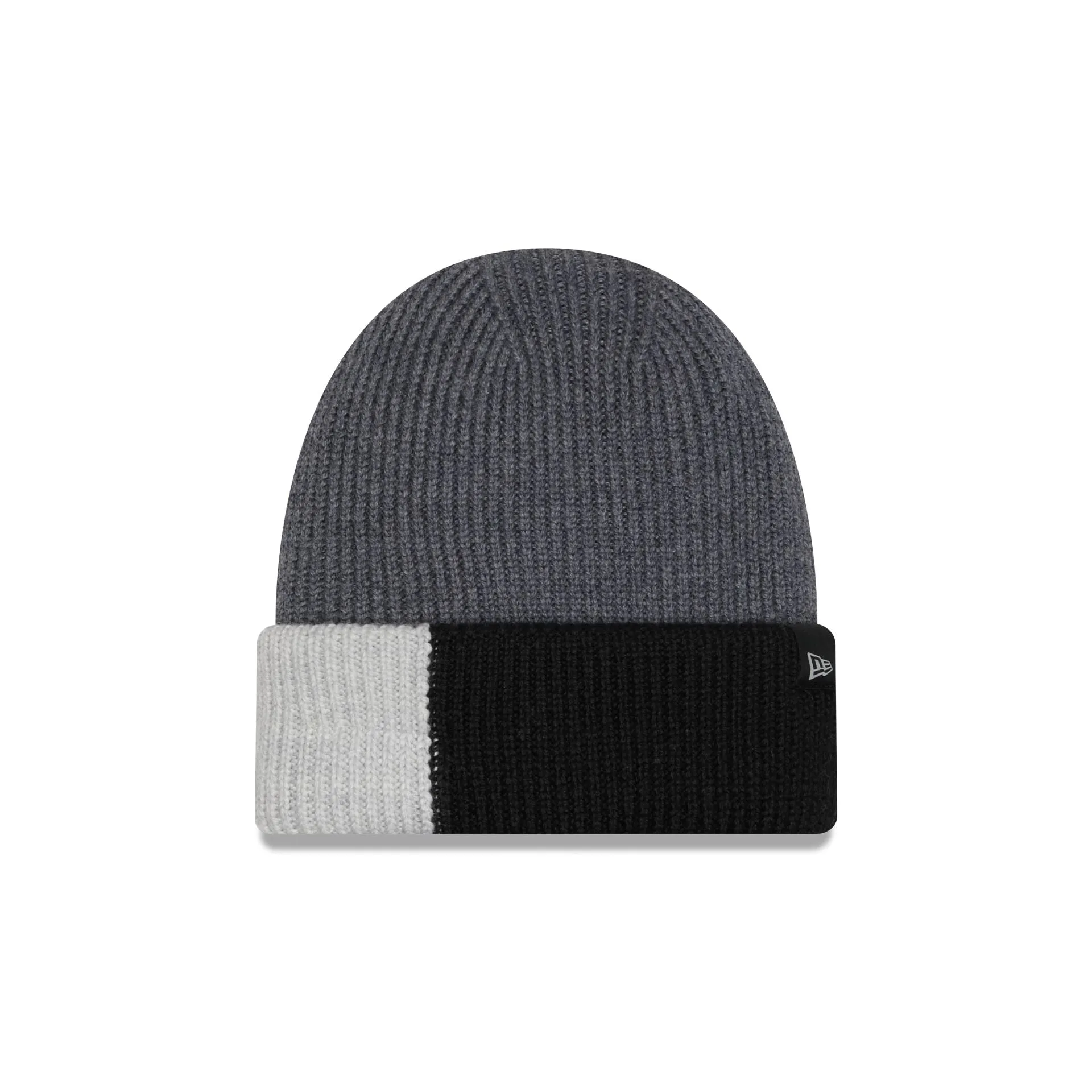 New Era Cap Merino Wool Color Block Gray Cuff Knit Hat sold by New Era