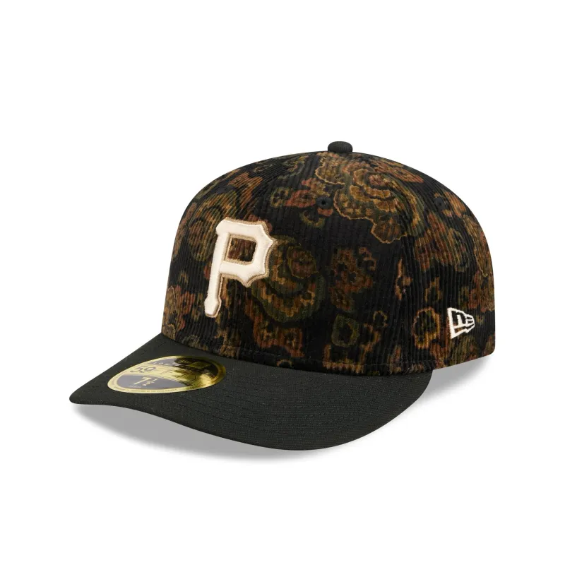 Pittsburgh Pirates Three Looms Floral Cord Low Profile 59FIFTY Fitted Hat sold by New Era