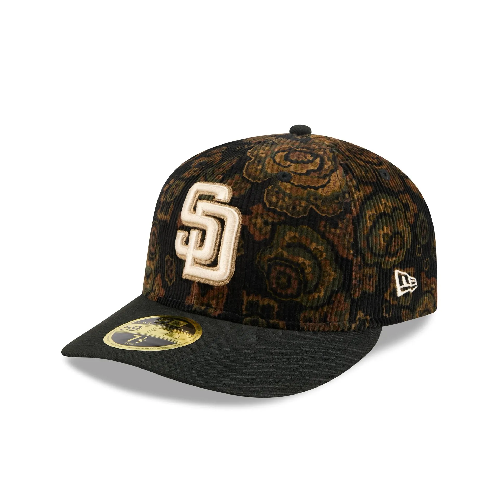 San Diego Padres Three Looms Floral Cord Low Profile 59FIFTY Fitted Hat sold by New Era