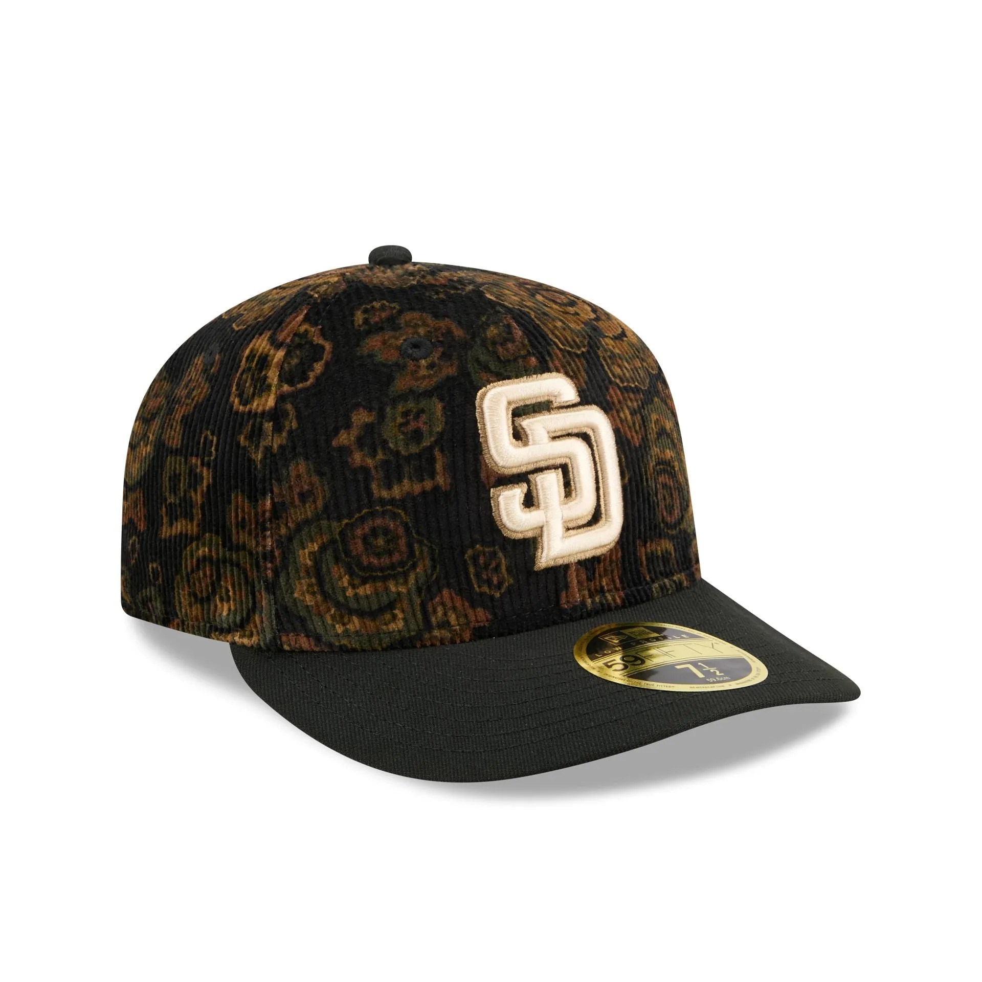 San Diego Padres Three Looms Floral Cord Low Profile 59FIFTY Fitted Hat sold by New Era product image thumbnail 3