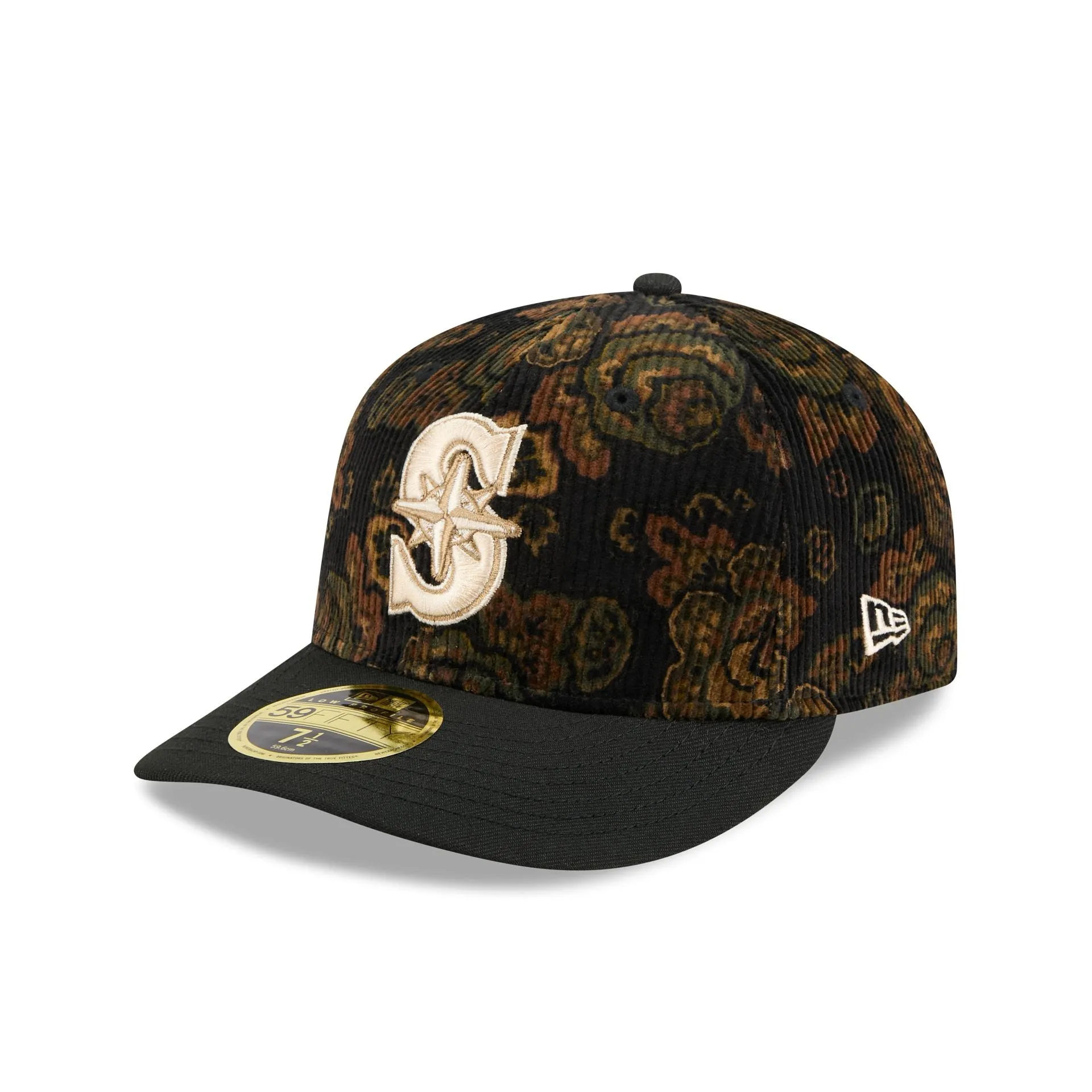 Seattle Mariners Three Looms Floral Cord Low Profile 59FIFTY Fitted Hat sold by New Era