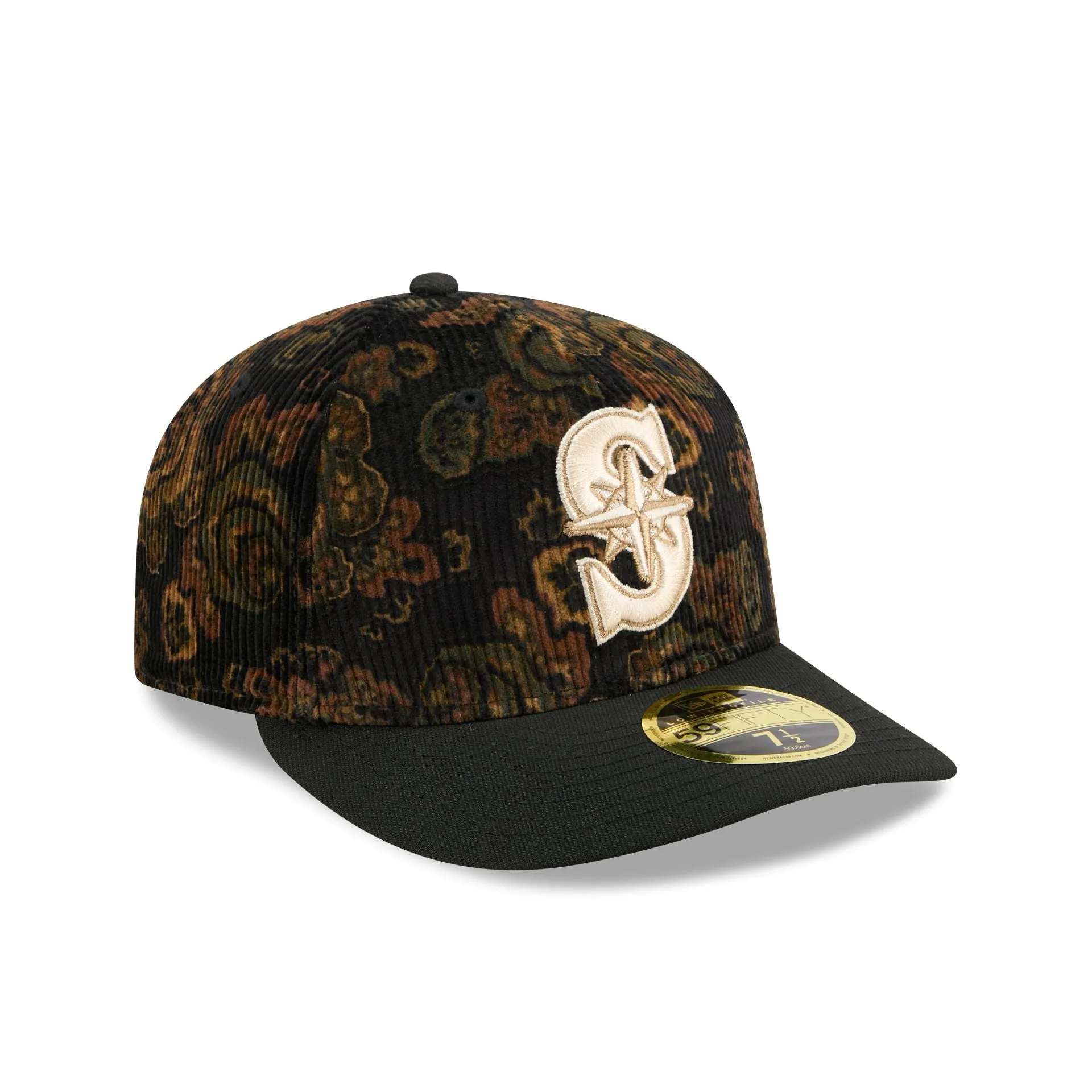 Seattle Mariners Three Looms Floral Cord Low Profile 59FIFTY Fitted Hat sold by New Era product image thumbnail 3
