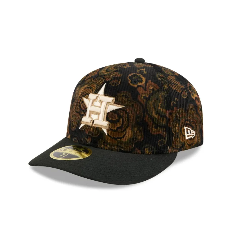 Houston Astros Three Looms Floral Cord Low Profile 59FIFTY Fitted Hat sold by New Era