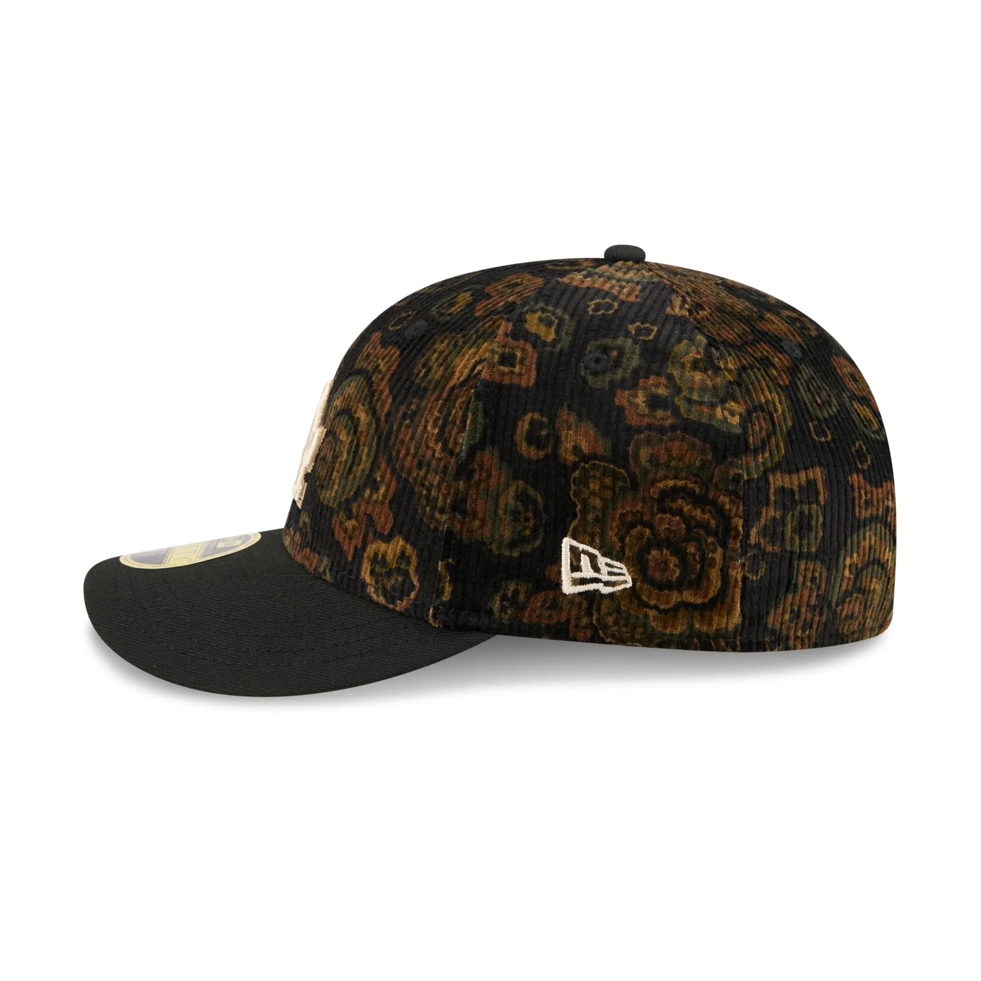 Los Angeles Dodgers Three Looms Floral Cord Low Profile 59FIFTY Fitted Hat sold by New Era product image thumbnail 4