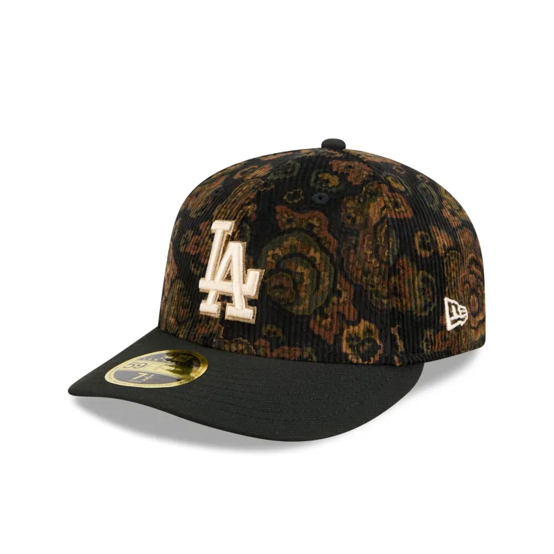 Los Angeles Dodgers Three Looms Floral Cord Low Profile 59FIFTY Fitted Hat sold by New Era