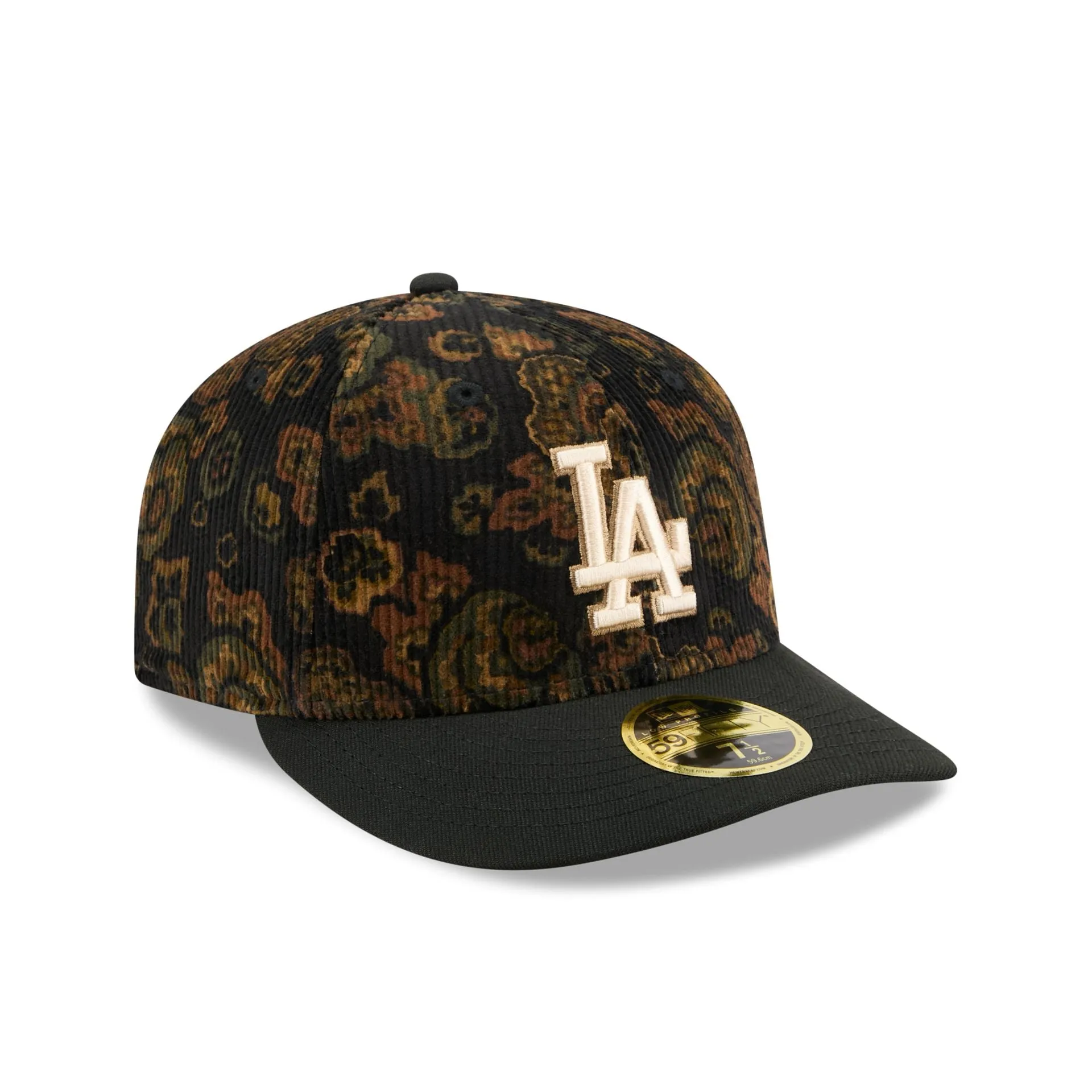 Los Angeles Dodgers Three Looms Floral Cord Low Profile 59FIFTY Fitted Hat sold by New Era product image thumbnail 3