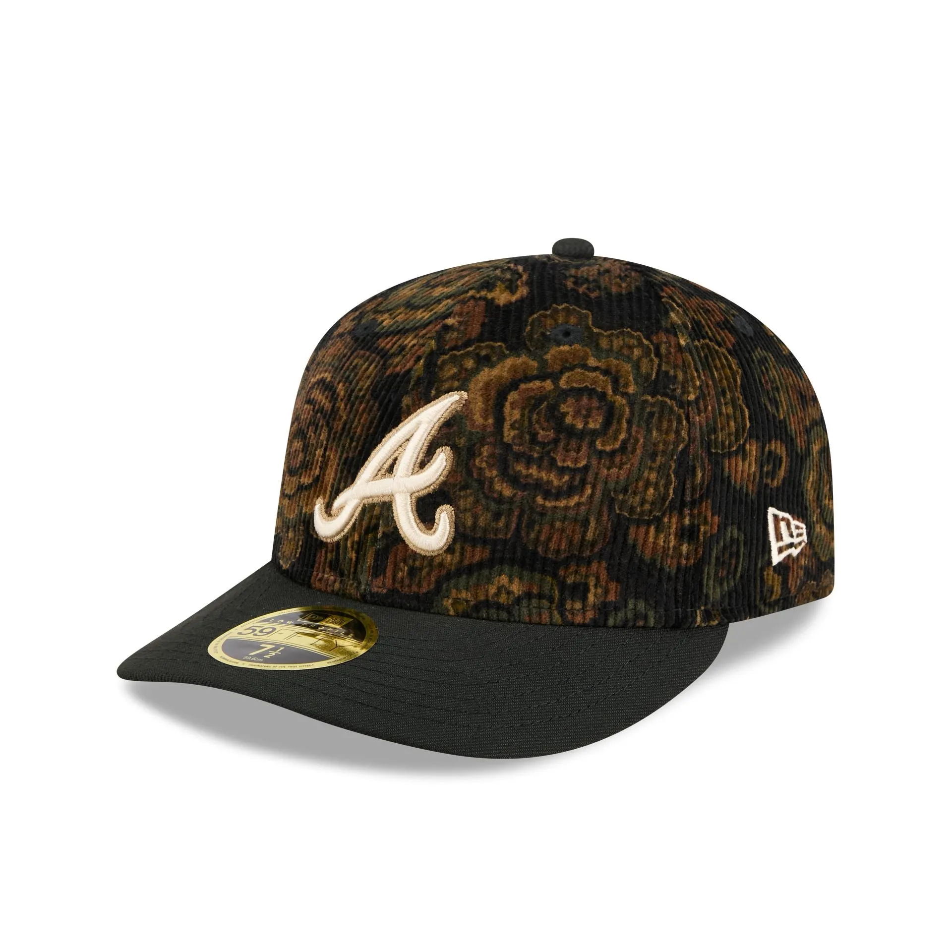 Atlanta Braves Three Looms Floral Cord Low Profile 59FIFTY Fitted Hat sold by New Era