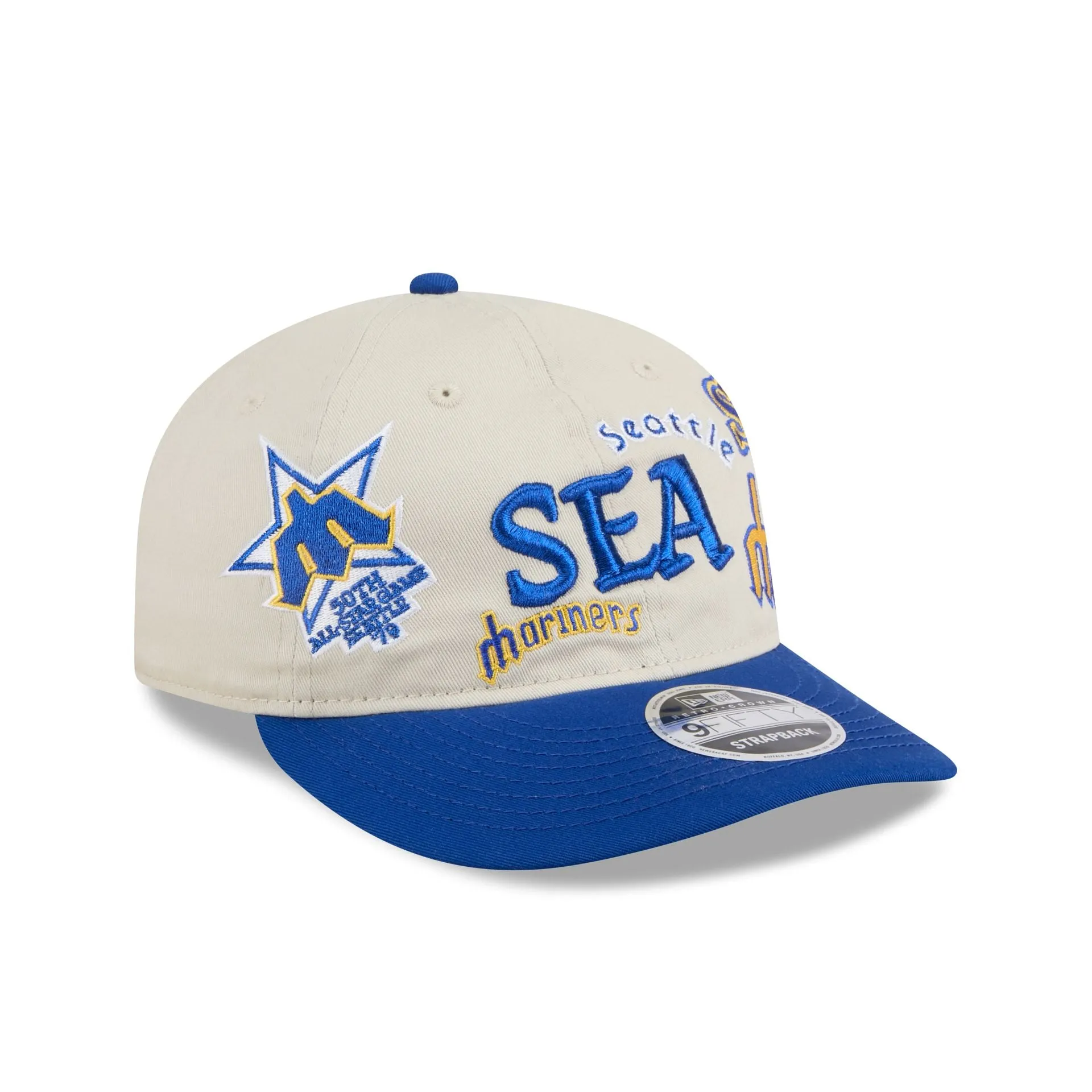 Seattle Mariners Scattered Patches Retro Crown 9FIFTY Snapback Hat sold by New Era product image thumbnail 3