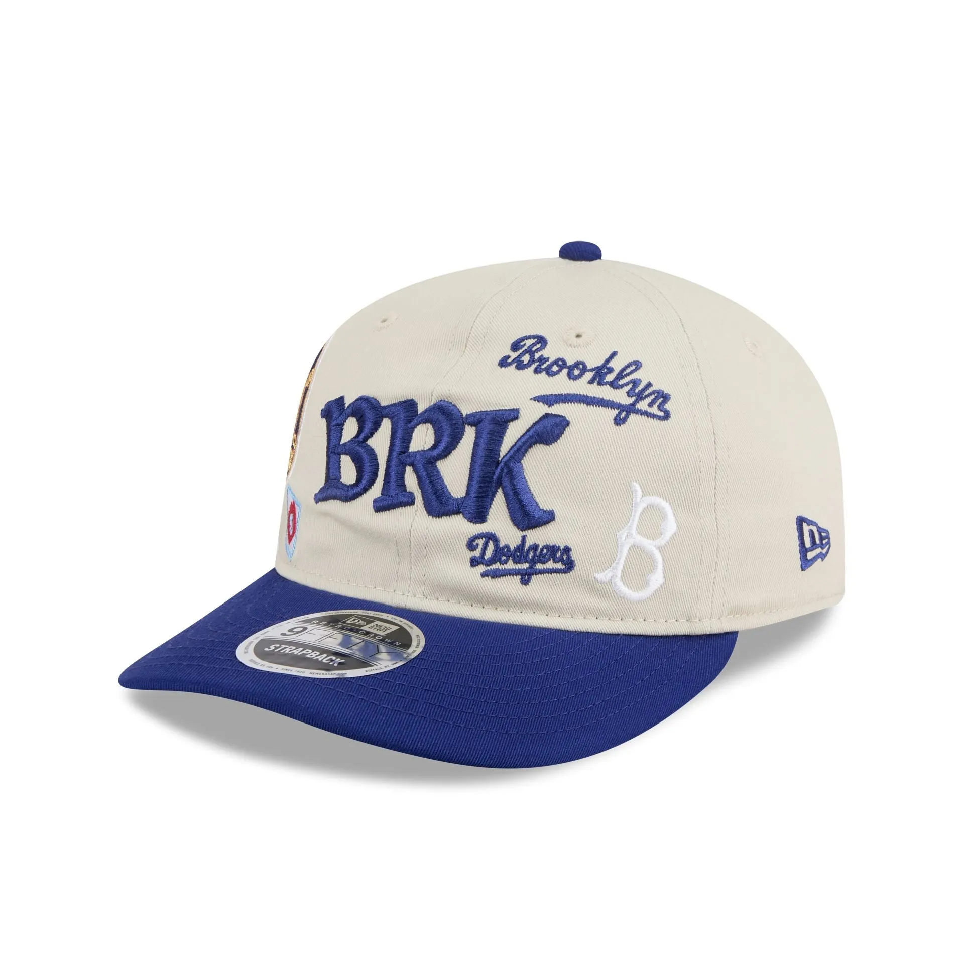 Brooklyn Dodgers Scattered Patches Retro Crown 9FIFTY Snapback Hat sold by New Era