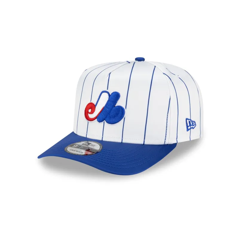 Montreal Expos Satin Pinstripe 9FIFTY A-Frame Snapback Hat sold by New Era