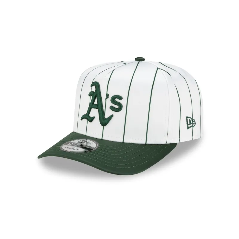 Athletics Satin Pinstripe 9FIFTY A-Frame Snapback Hat sold by New Era