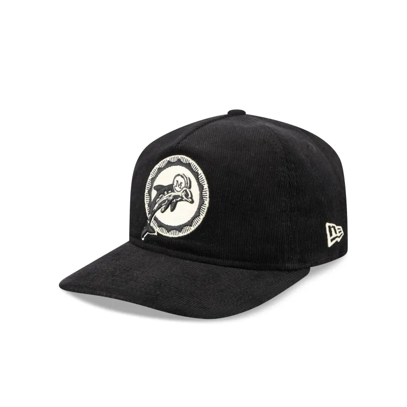 Miami Dolphins Nostalgic Black Corduroy 19TWENTY Adjustable Hat sold by New Era